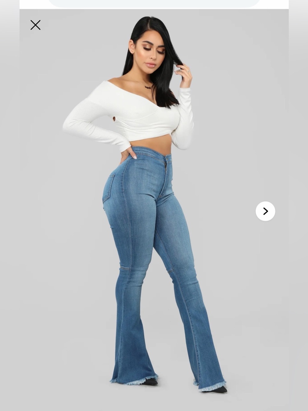 High-Waist Light Blue Flare Jeans - Women